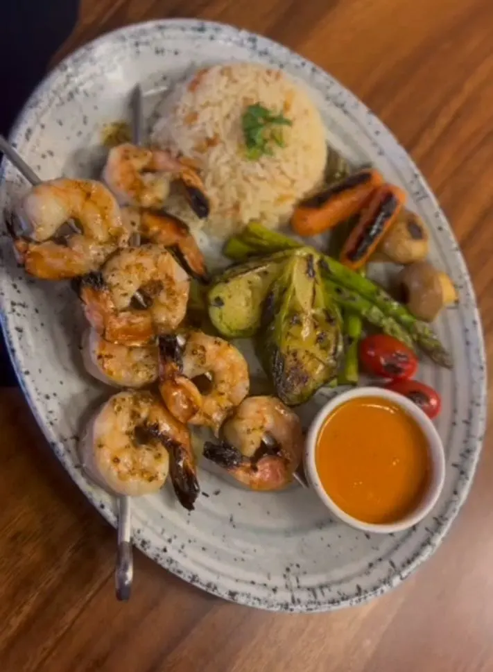 Grilled Shrimp Skewers with Tabbouleh
