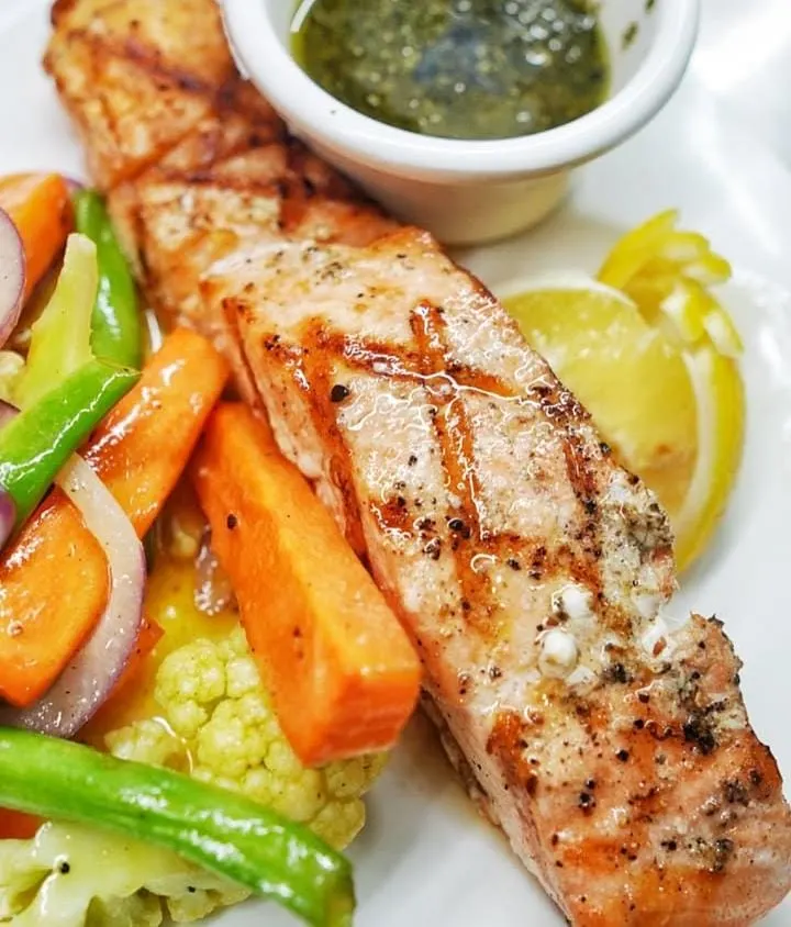 Miso Salmon with Roasted Veggies