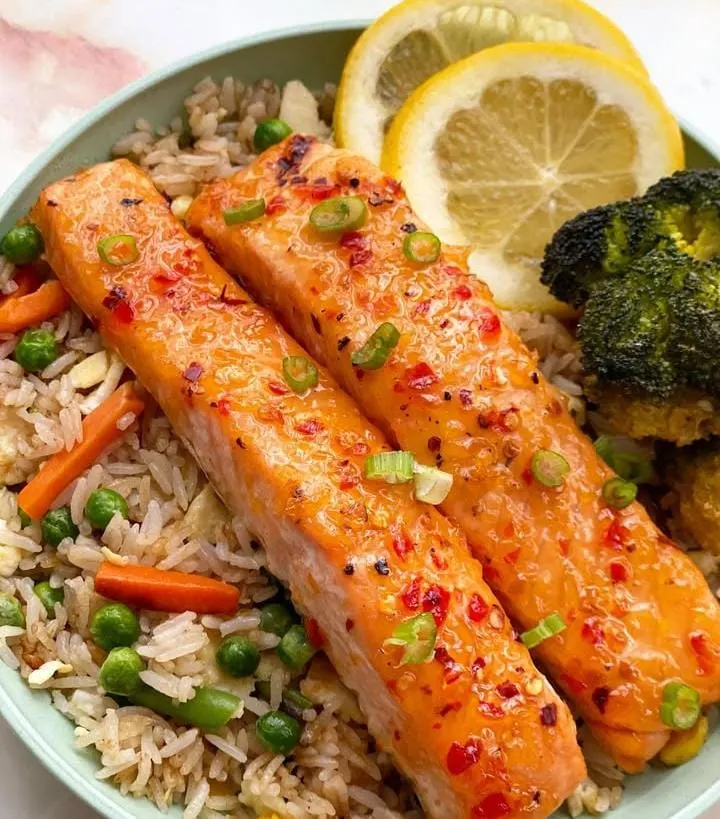 Miso Salmon with Coconut Rice