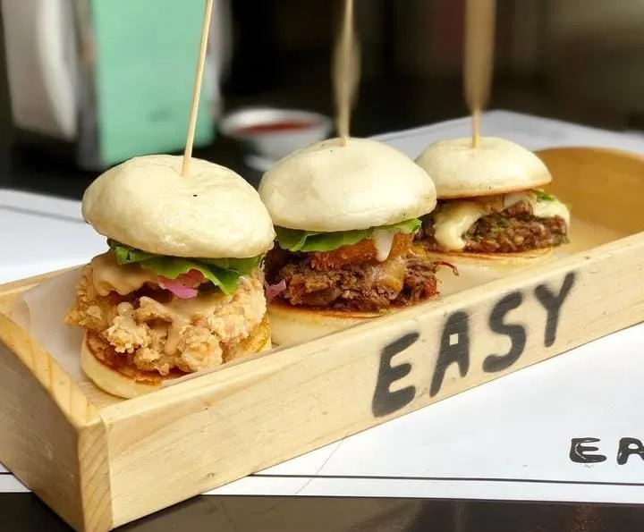Mini Bao Sliders with Korean Chicken