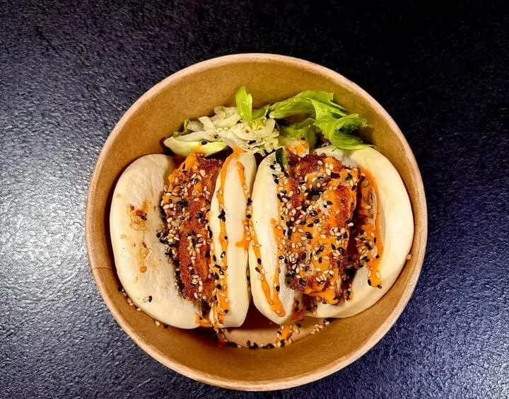 Sticky Soy-Garlic Chicken Bao