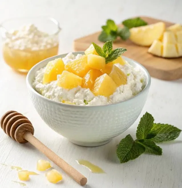 Cottage Cheese with Pineapple Chunks