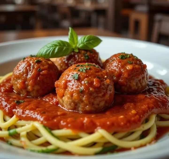  Turkey Meatballs & Zoodles