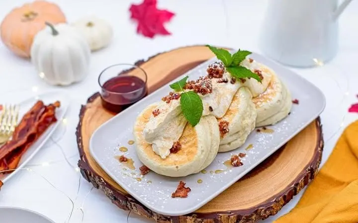 Blueberry Yogurt Cloud Pancakes