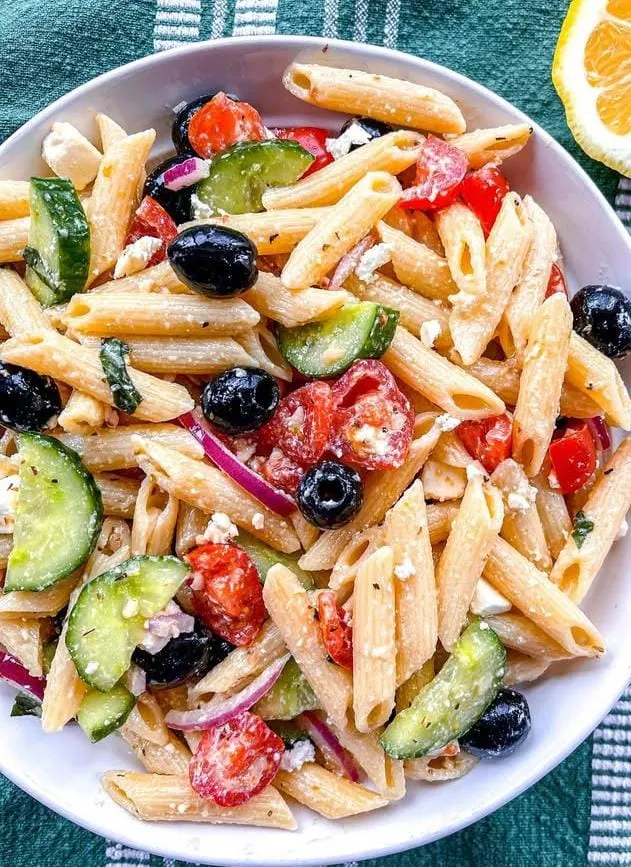 Pasta Salad with Veggies & Feta