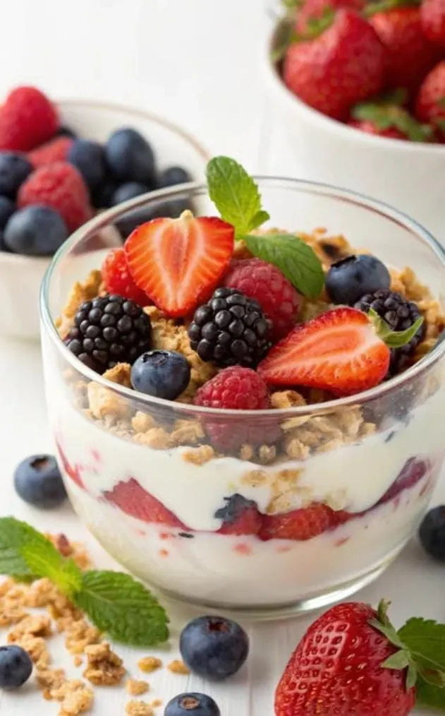 Yogurt Parfait with Berries & Granola
