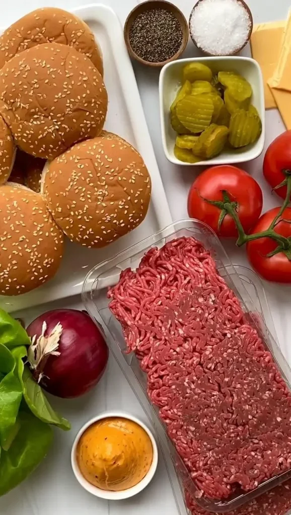 Main Ingredients Of Air Fryer Cheeseburgers