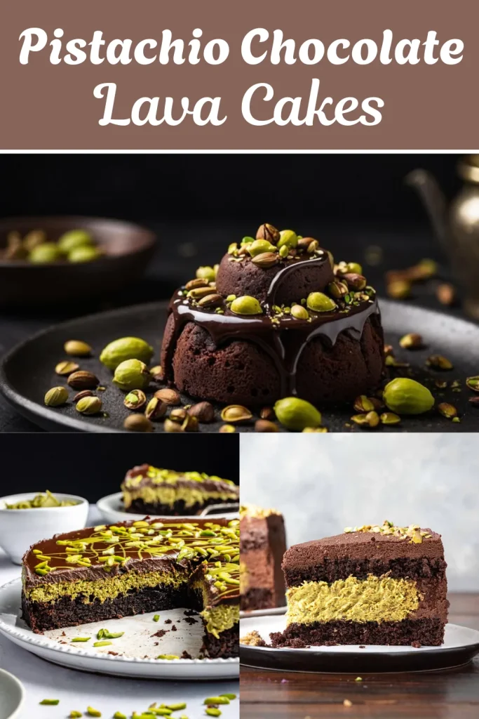 Homemade Pistachio Chocolate Lava Cakes