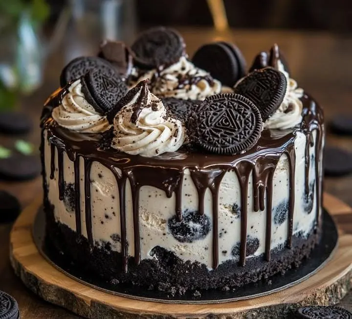 Mint Chocolate Chip Ice Cream Cake