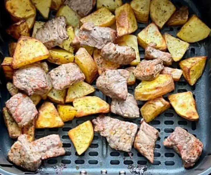 Cooking the Steak Bites