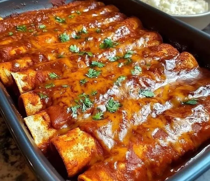 Veggie and Chicken Enchiladas