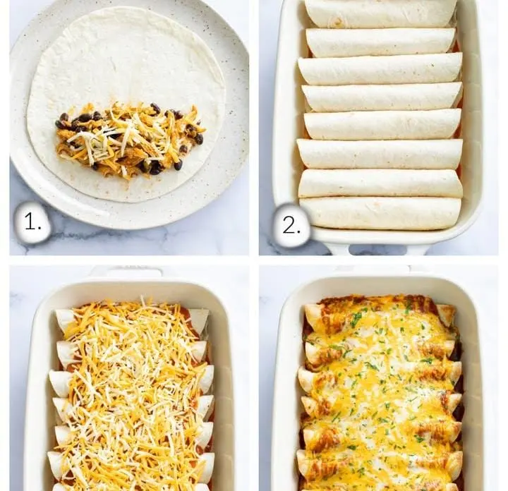 Assemble the Enchiladas