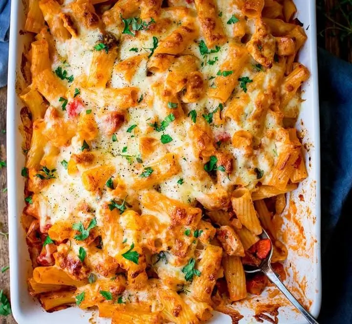 Buffalo Chicken Pasta Bake (Spicy Game-Day Favorite)
