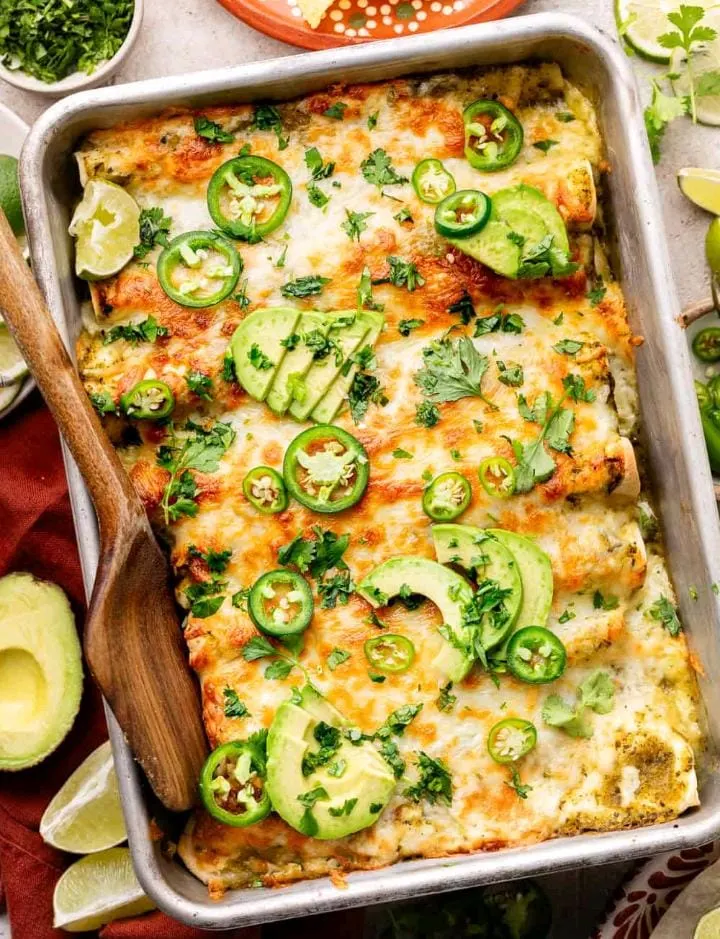 Smoky Chipotle Chicken Enchiladas Verde