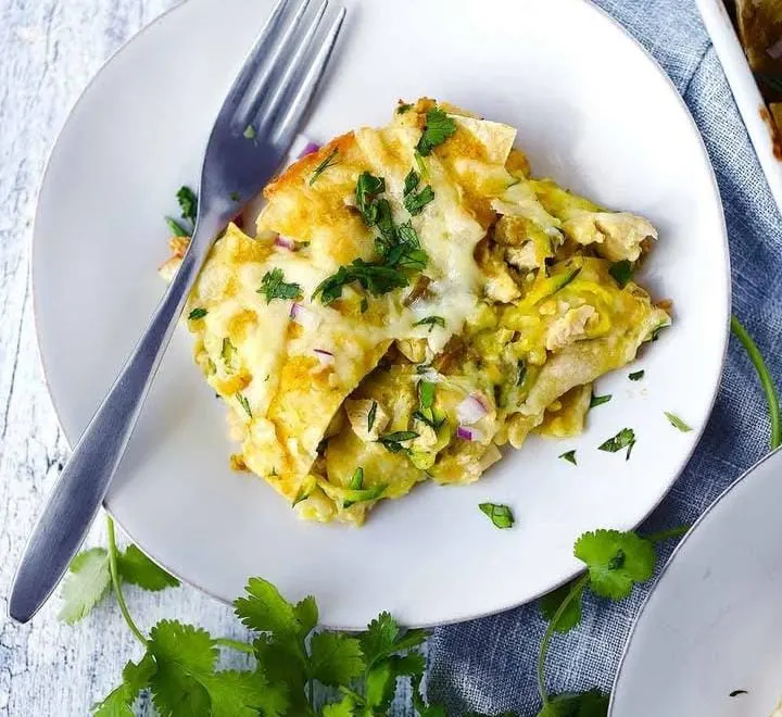 green Chicken Enchiladas