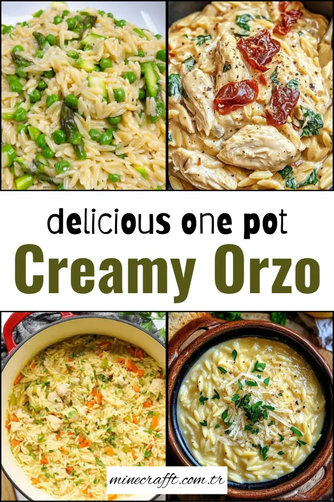 Creamy One-Pot Orzo with Spinach, Garlic & Parmesan