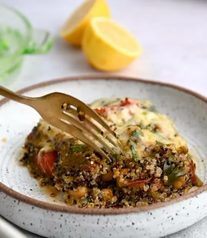 Turkey Spinach Quinoa Bake