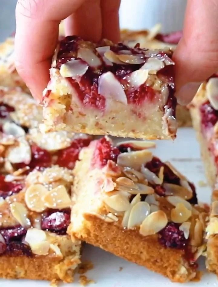 Raspberry Almond Bars