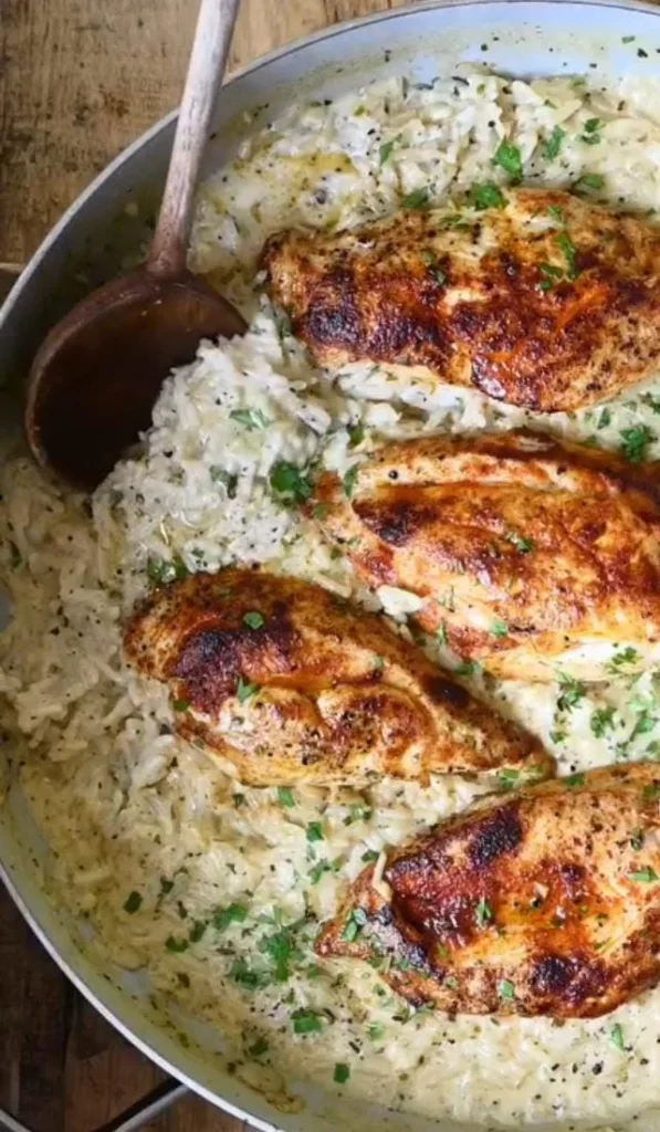  Creamy Mushroom Chicken and Rice