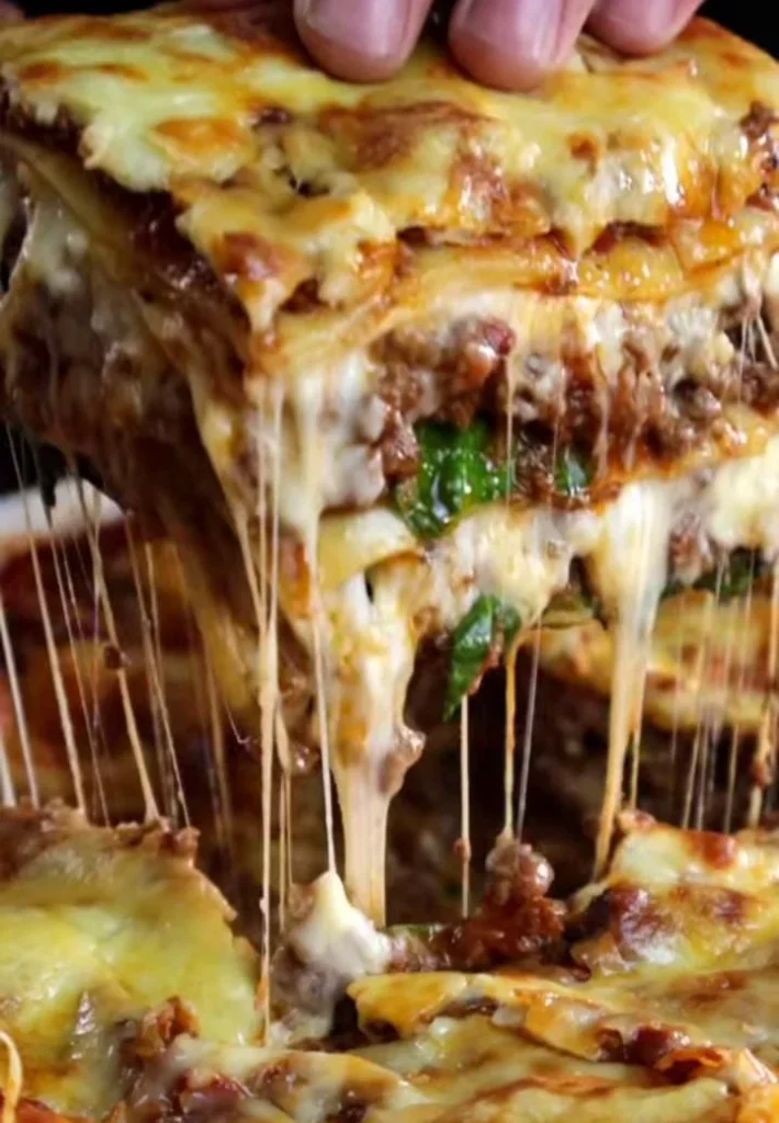 Ground Beef and Spinach Lasagna Skillet