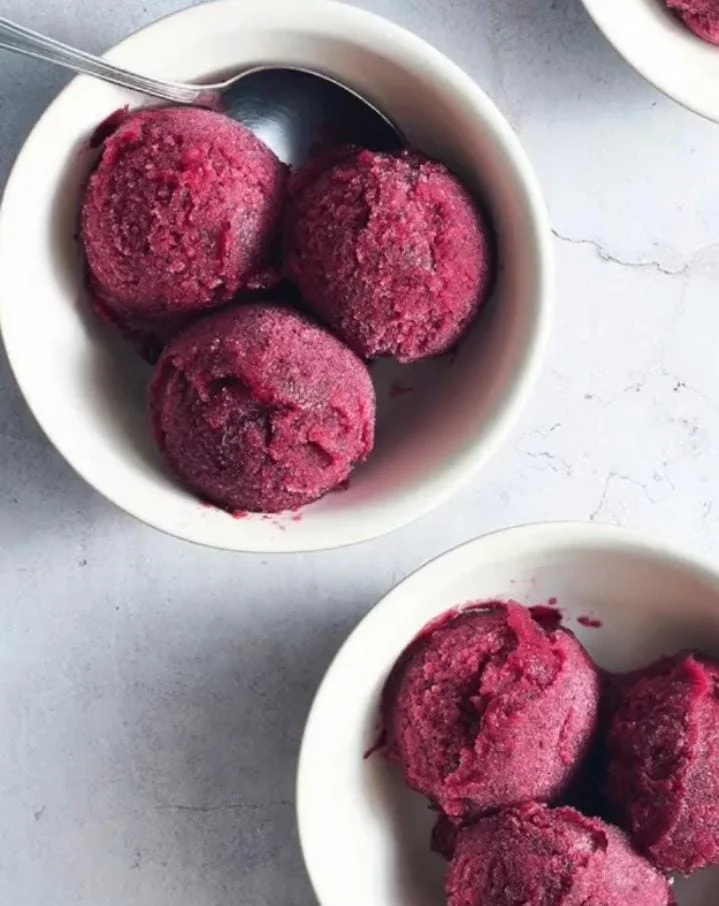 No-Sugar Frozen Blueberry Sorbet