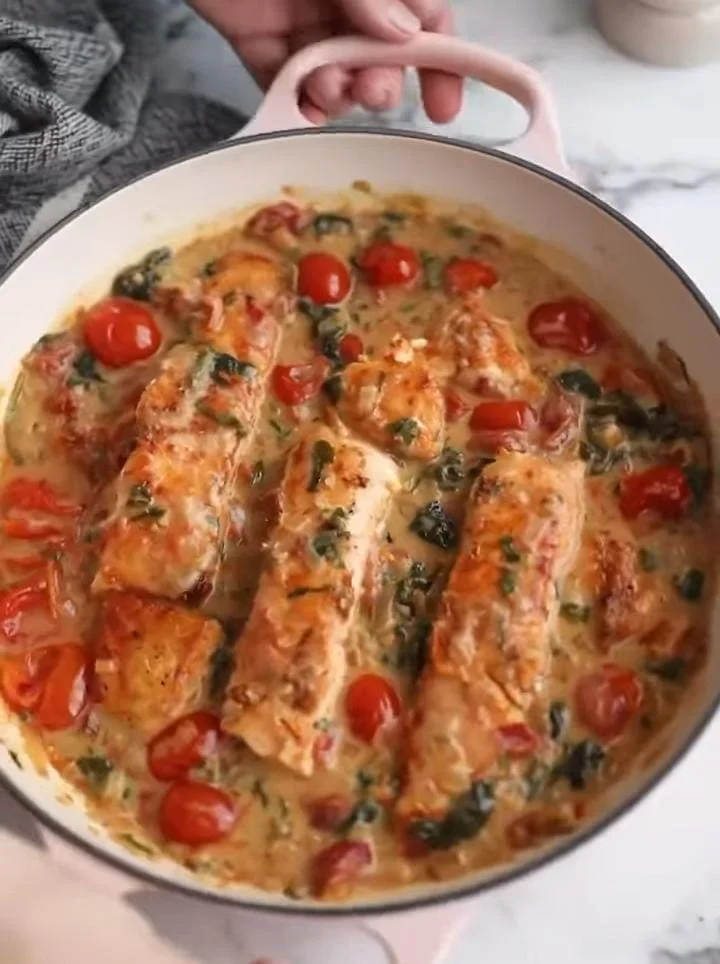 Salmon, Asparagus & Barley Bake