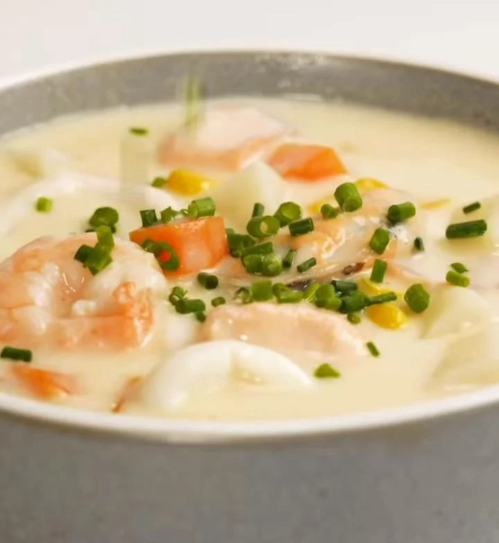 Creamy But Light Crab Chowder