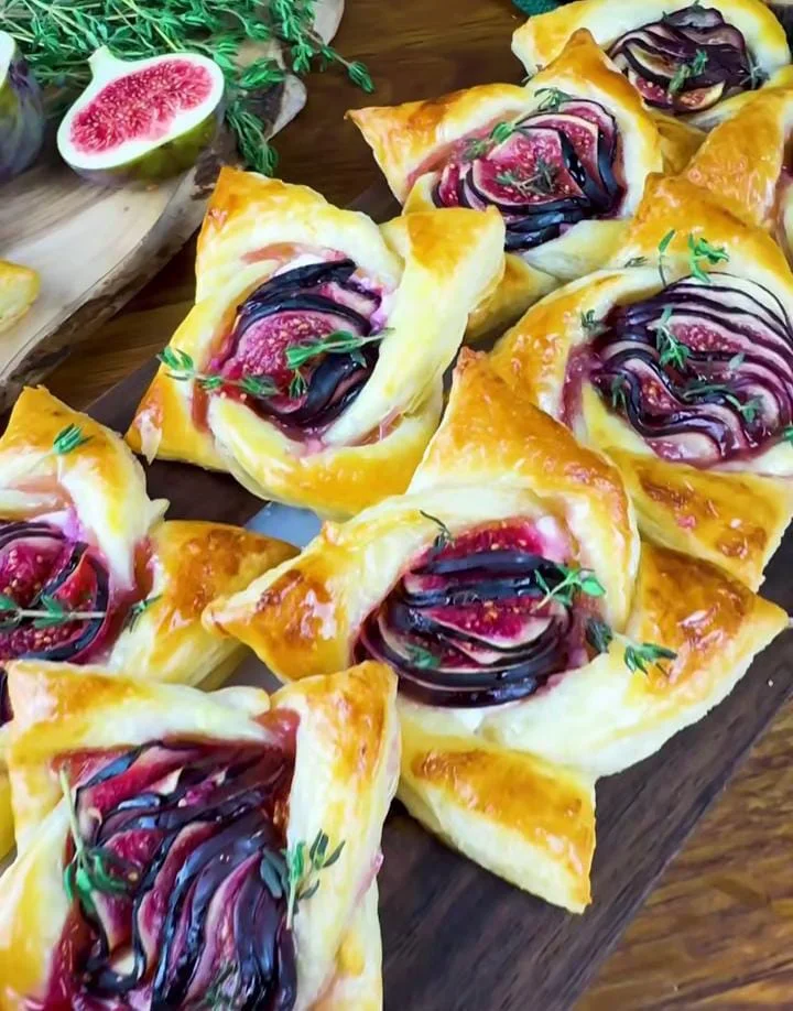 Fig, Honey & Goat Cheese Puff Pastry Tarts