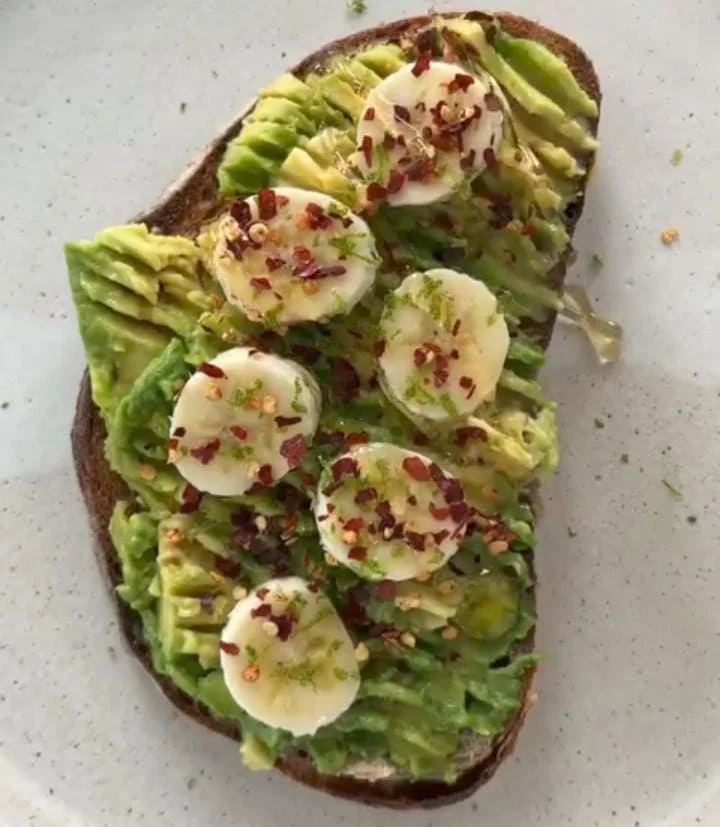 Avocado Banana Mash Toast