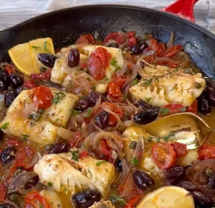 Baked Cod with Green Beans