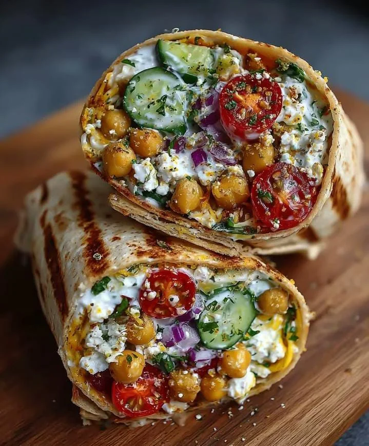 Chickpea and Greek Yogurt Wrap