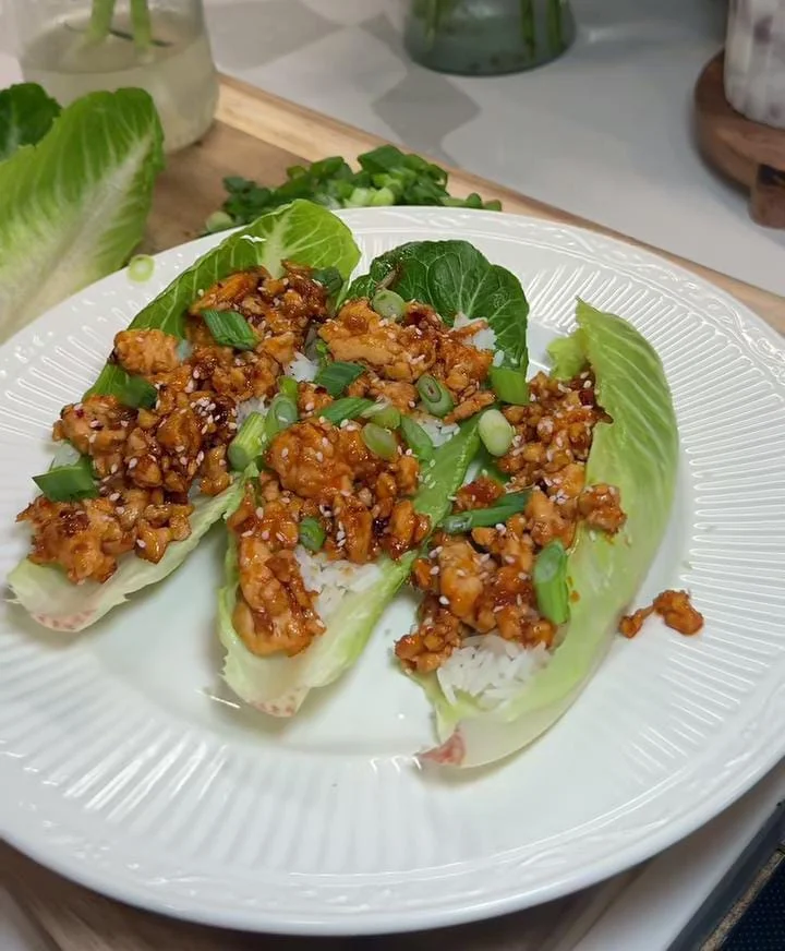 High Protein Chicken Lettuce Wraps