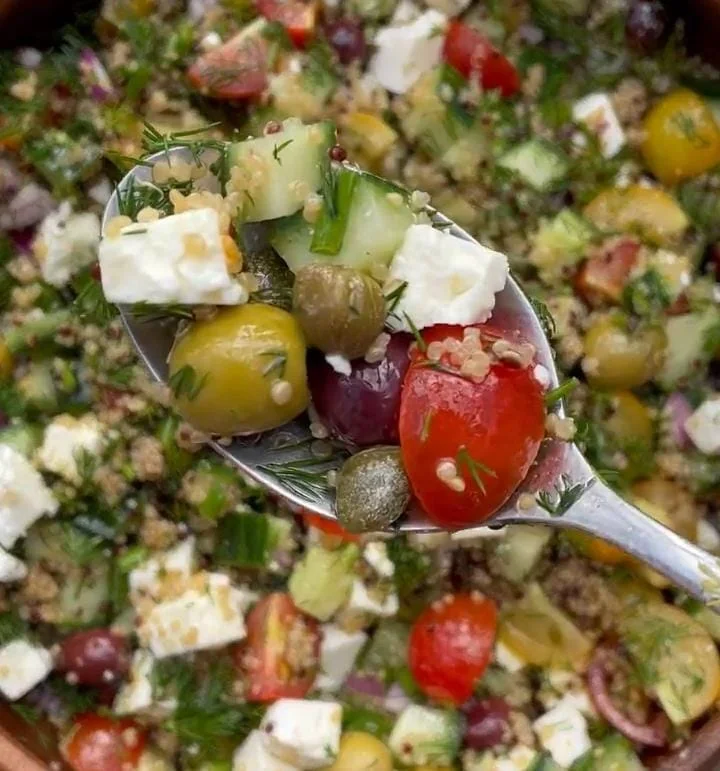 Greek Quinoa Salad with Feta and Olives