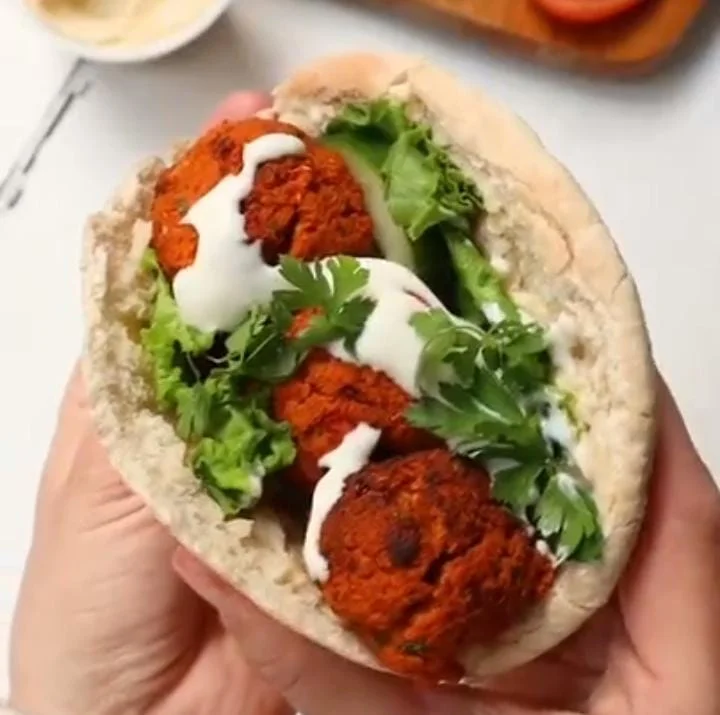 Greek Yogurt and Cucumber Pita Sandwich