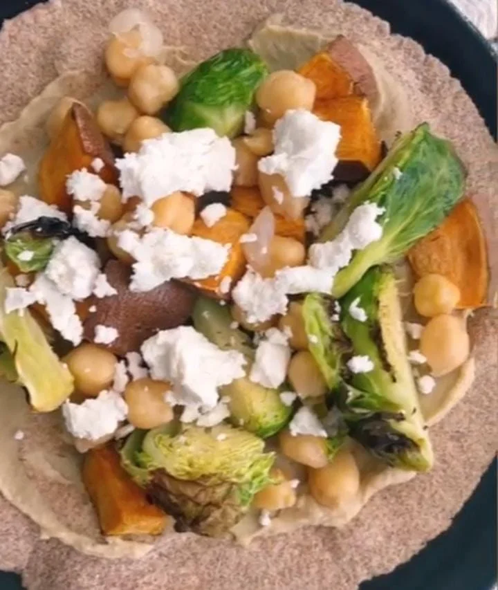 Roasted Vegetable and Hummus Wrap