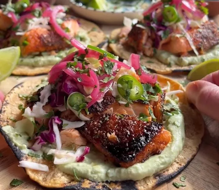 Cod Fish Tacos with Avocado Salsa