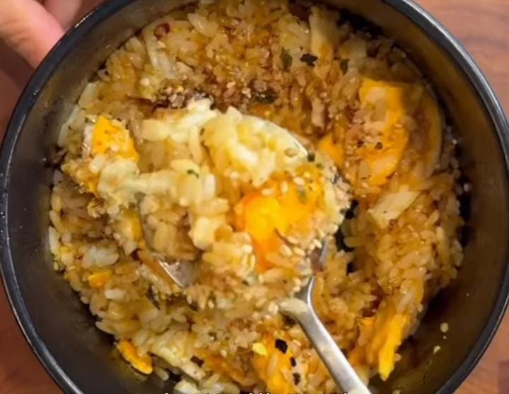 Egg Yolk Breakfast Rice Bowl