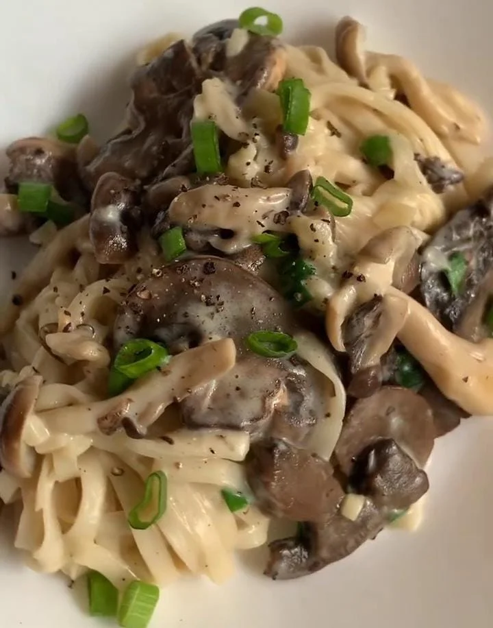 Creamy Mushroom Egg Noodles