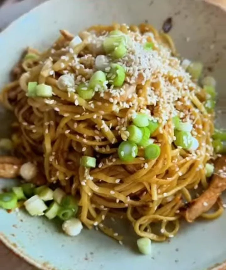 Asian-Inspired Sesame Egg Noodles