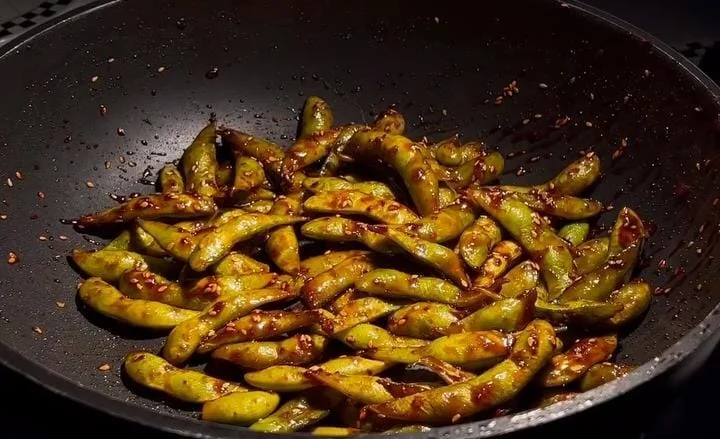 Spicy Honey Garlic Edamame