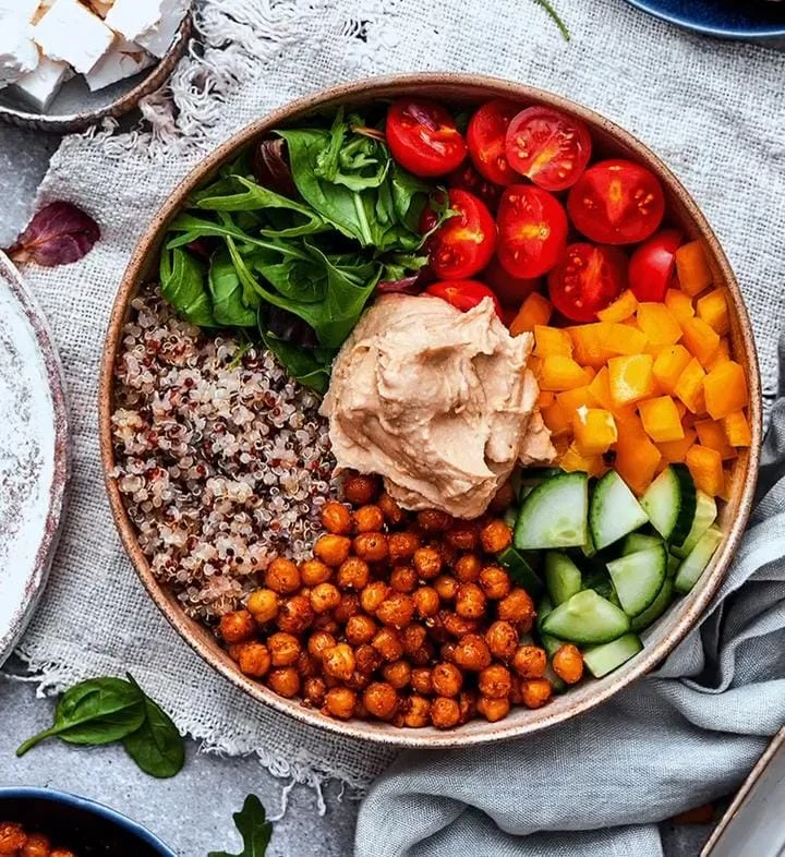 Roasted Onion and Chickpea Bowl