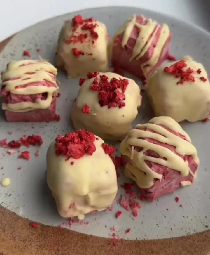 Air Fryer Strawberry Shortcake Bites