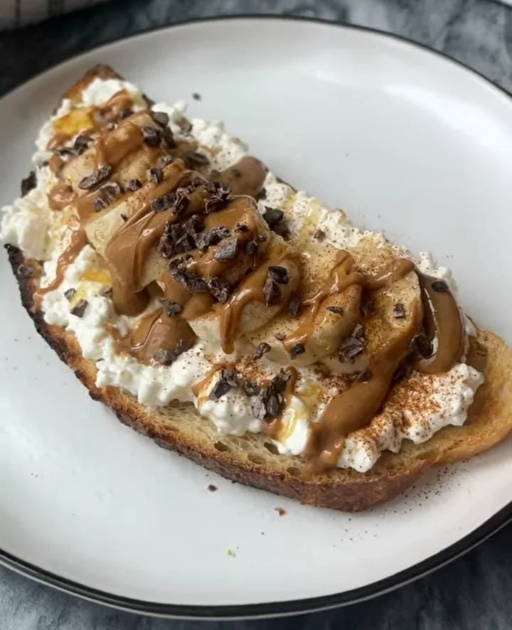 Banana Cottage Cheese Power Toast