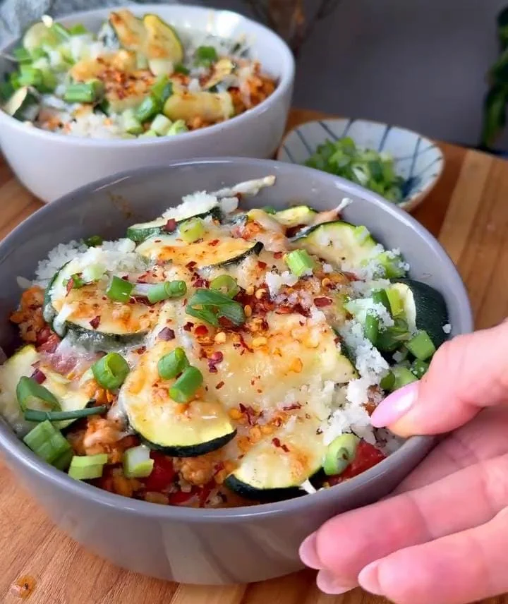 Cheesy Zucchini Egg Bake