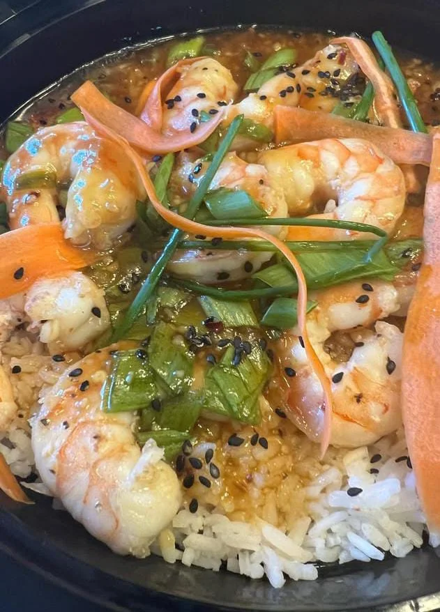 Honey Garlic Shrimp Bowls