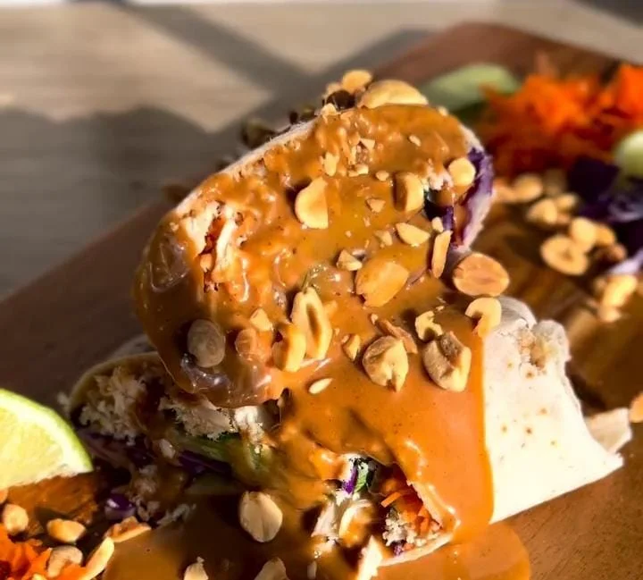 Thai Peanut Chicken Wrap