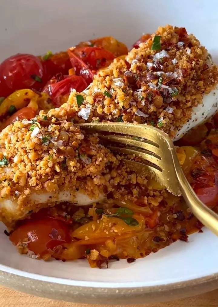 Parmesan Crusted Halibut