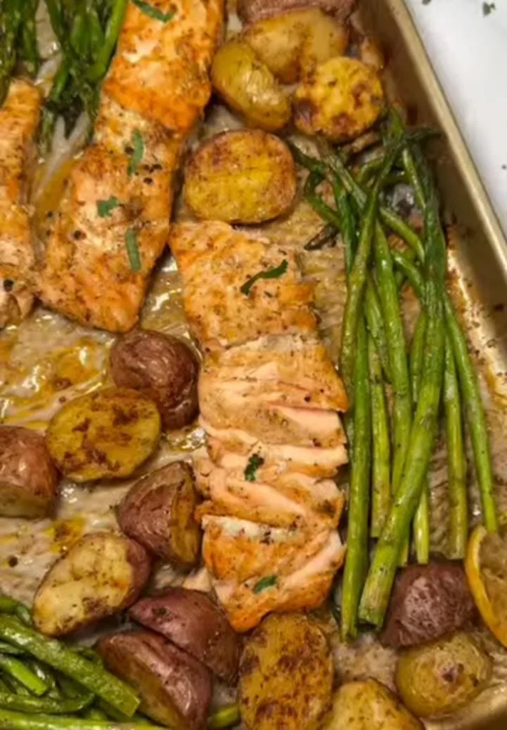 Cajun Salmon Sheet-Pan Dinner