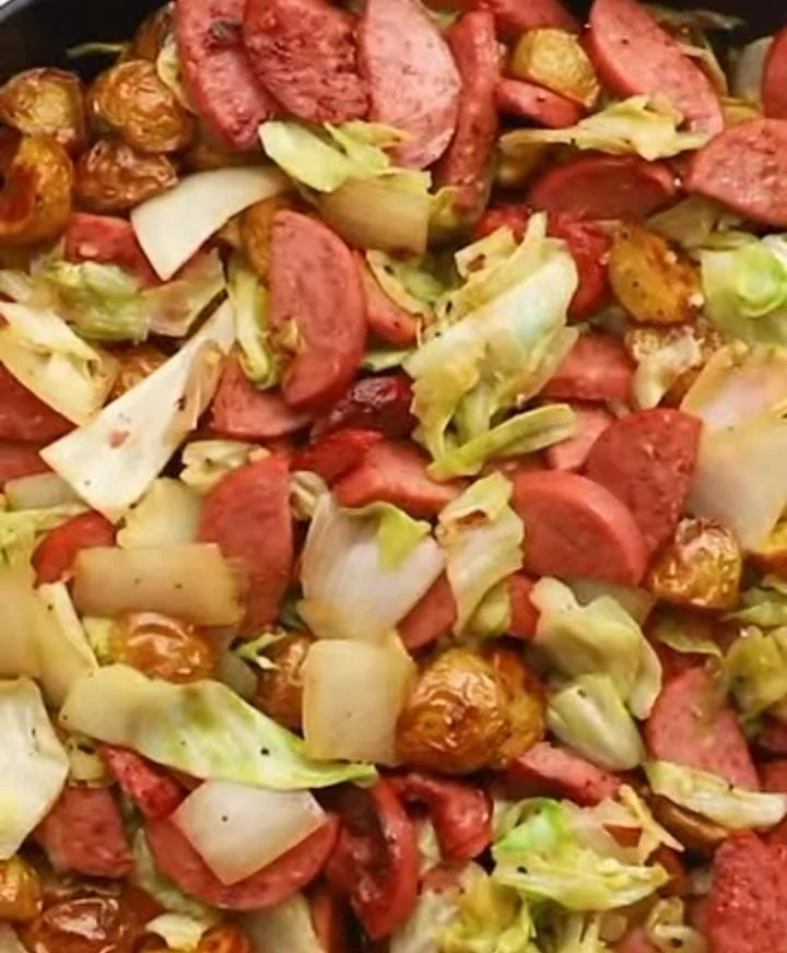 Rustic Sausage & Red Cabbage Skillet