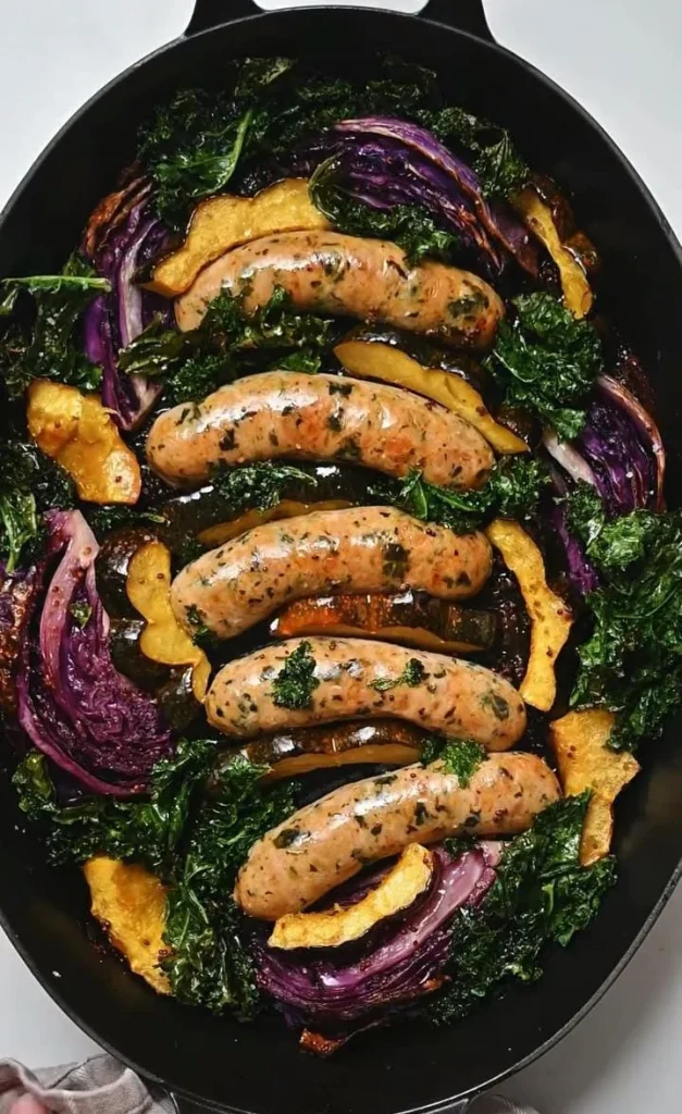 One-Pot Mustard Cabbage & Sausage